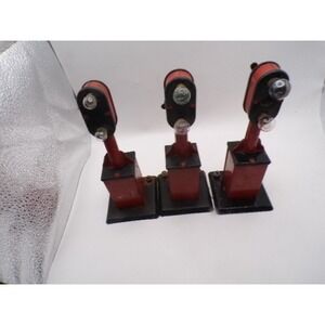 Vintage MARX O Gauge 153 Block Signal Train Accessories Red Black Set of 3